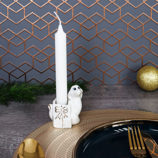 Цена за 1 шт. Подсвечник со свечкой Змейка Символ года 2025 / B5319 /уп 144/ АКЦИЯ - Галеонтрейд фото 2