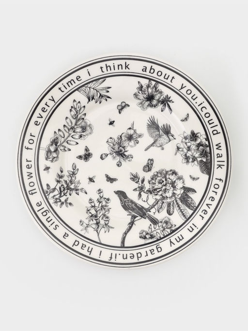 Чайная пара «Птичка», 2 предмета: чашка 250 мл, блюдце, фарфор, белая