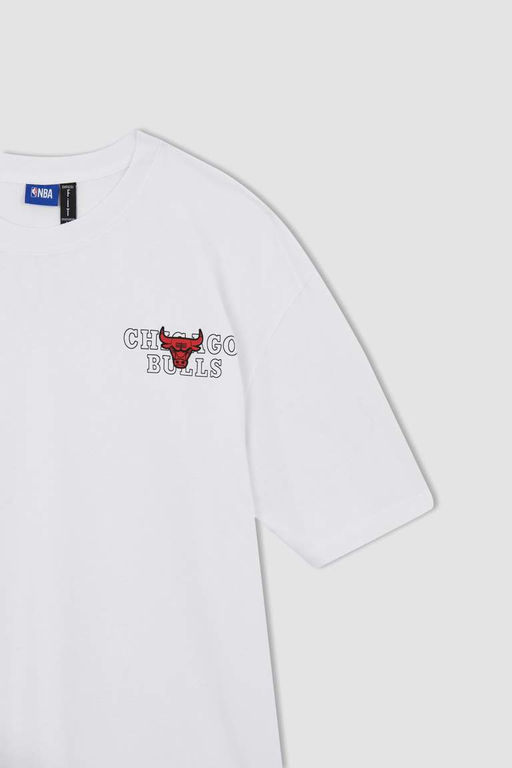 DeFactoFit Футболка Oversize с круглым вырезом и короткими рукавами NBA Chicago Bulls  фото 7