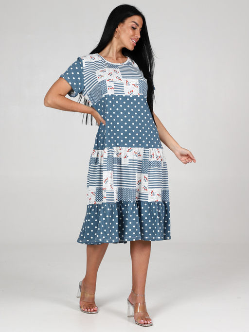 891 ПЛАТЬЕ ЖЕНСКОЕ (Индиго) - А-дина фото 3