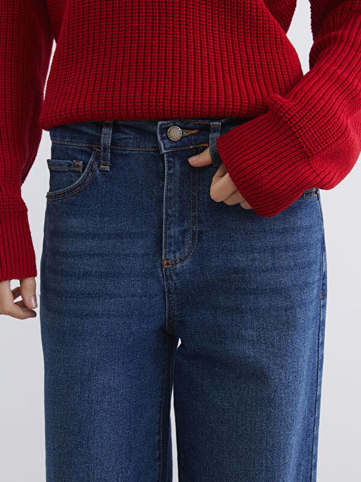 Wideleg Kad?n Jean Pantolon