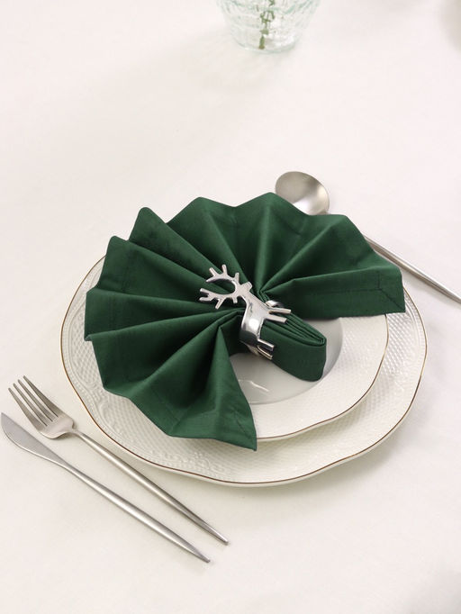 Цена за 6 шт. Кольцо для салфеток Лесной олень, 7.5?4.4.5?4.5 см, латунь, никелевое покрытие