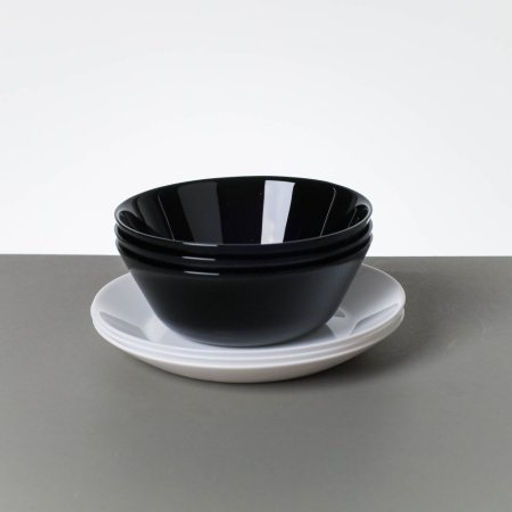 Столовый набор 13 предметов ЕВРО Черно-белый / NN13-BW/756075 (WHITE-BLACK) /уп 2/4/ - Галеонтрейд фото 14