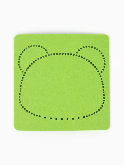 Вышивка по фетру "Панда", 20,5*20,5 см, цвет зеленый