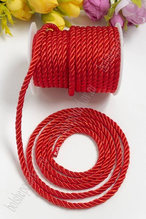 Шнур в бобине 5 мм*10 ярд (SF-3317) красный №105