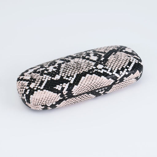 Футляр для очков «Питон», салфетка, цепочка, экокожа, бежевый