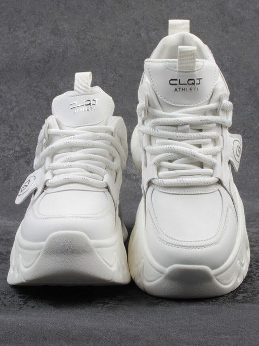 03-9D-1 WHITE Кроссовки женские (натуральная кожа, искусственная кожа)