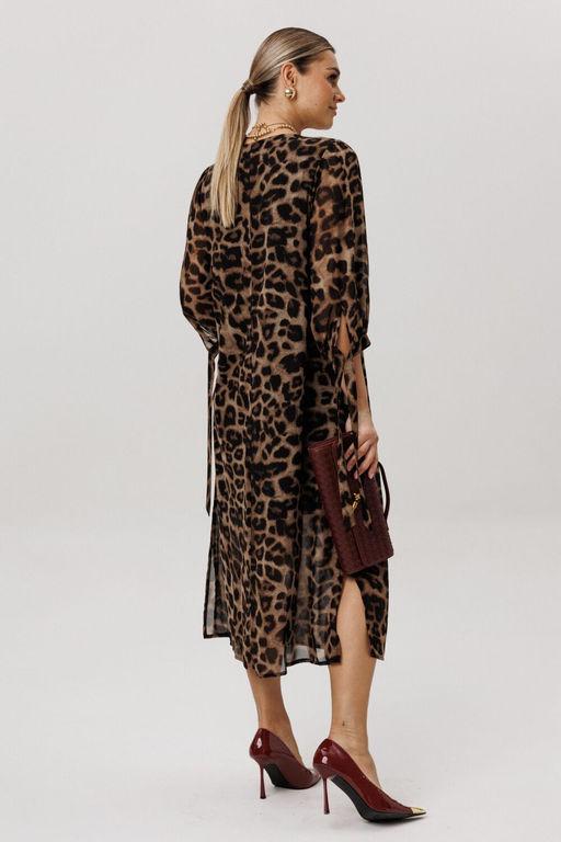 Платье ANELLI 1733 Коричневый леопард  фото 6