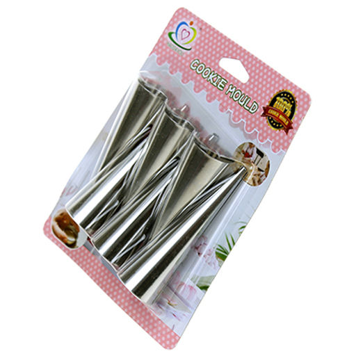 Форма из нержавеющей стали "Конус" для выпекания трубочек набор 6 штук 8,5см, в блистере (Китай)