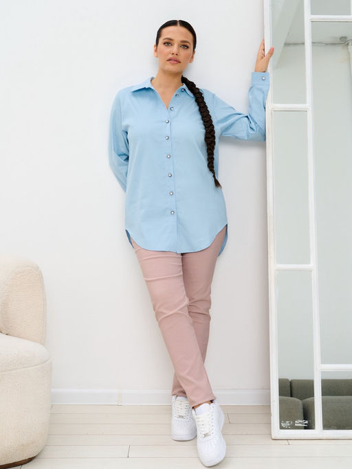 Рубашка женская MR021SS3 blue - Maxroses фото 3