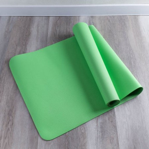 Коврик для йоги и фитнеса спортивный гимнастический EVA 4мм. 173х61х0,4 цвет: светло-зелёный / YM-EVA-4LG / уп 24 - Галеонтрейд фото 3