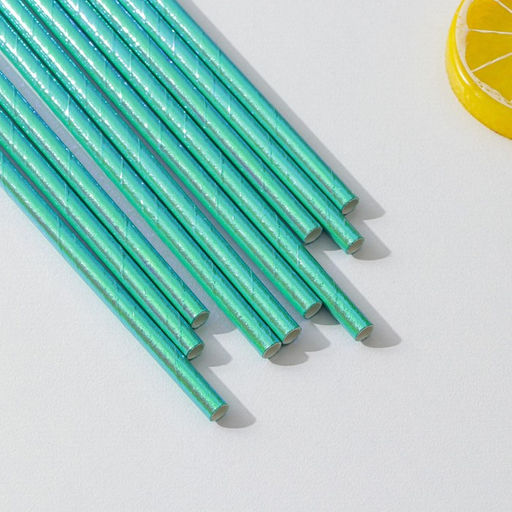 Трубочки Голубые, 10 шт - Страна карнавалия фото 2