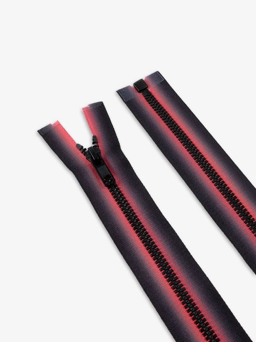 Цена за 10 шт. Молния «Трактор», №5, разъёмная, замок автомат, 50 см, красная, чёрная