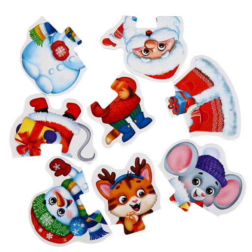 Макси-пазлы с глазками Новый год - Puzzle time фото 3