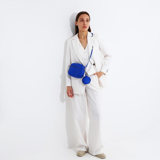 Сумка кросс-боди на молнии, цвет синий - Simaland фото 10