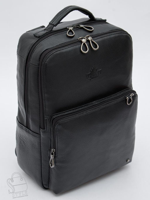 Рюкзак мужской кожаный 3921Z black Zinimsk