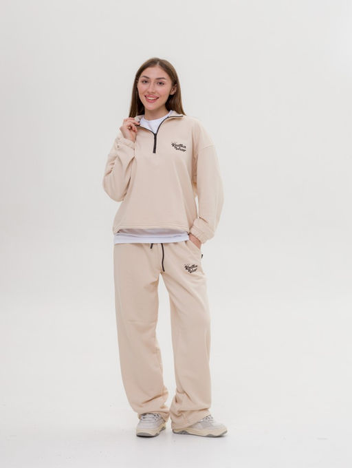 327 Костюм-трансформер с утяжками, молочный - Knitka wear фото 3