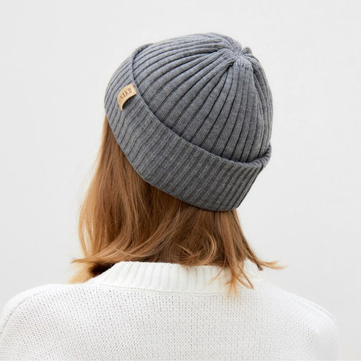 Шапка женская MINAKU Бини цвет графит, размер 54-56  фото 3