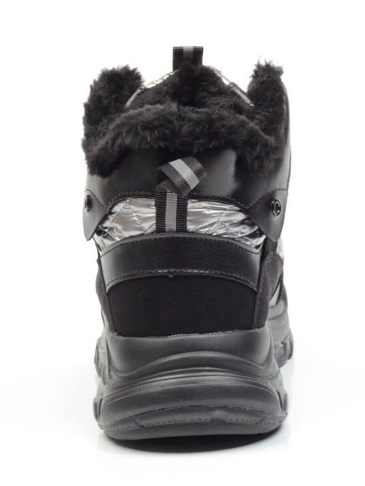 04-8524-4 BLACK Ботинки женские зимние (искусственные материалы)