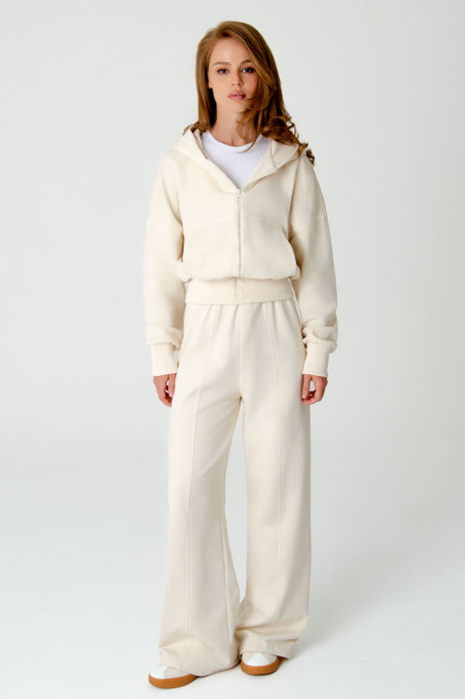 Арт. 2539/3  Костюм женский с брюками 42-48 (4 шт) Цвет:молочный