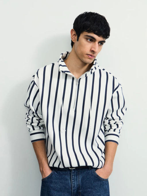 Толстовка в полоску на молнии / Zarina  фото 2