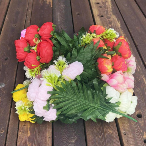 Пионы, букет 13 веточек, 7 бутонов, высотой 50см - Buro фото 3