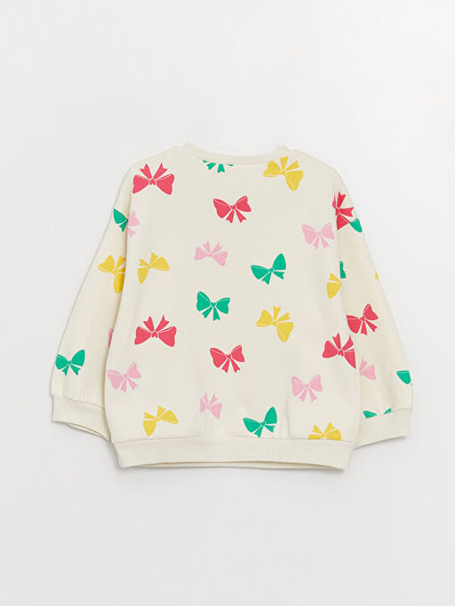 Bisiklet Yaka Bask?l? K?z Bebek Sweatshirt - Waikiki фото 3