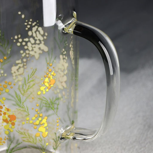 Кувшин стеклянный с бамбуковой крышкой Дорого внимание «Нежная мимоза», 1000 мл