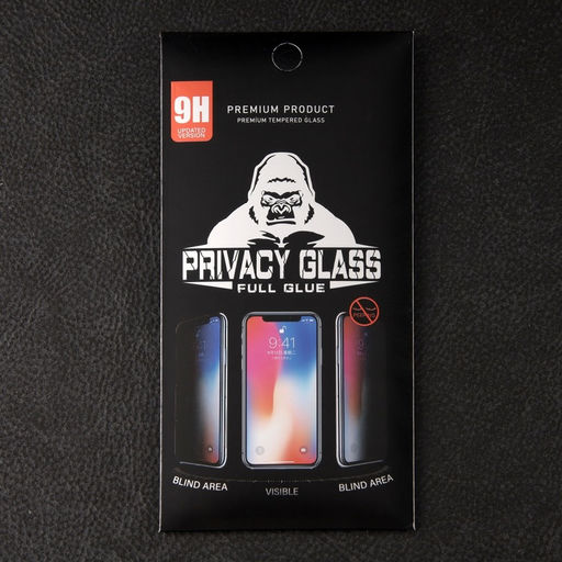 Защитное стекло для iPhone 13 Pro Max/14 Plus, антишпион, 9H, 0.33 мм, чёрное - Simaland фото 3