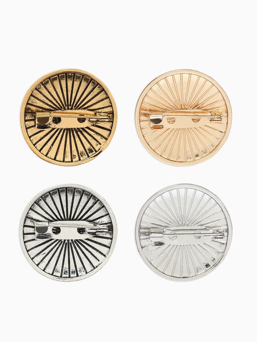 Цена за 12 шт. Брошь «Конгрев Листья», МИКС