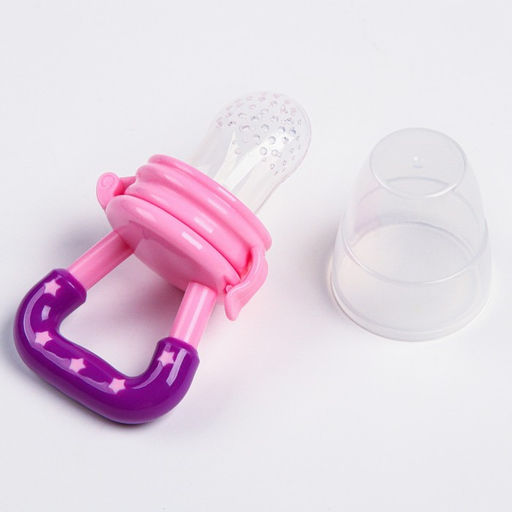 Ниблер для прикорма, с силиконовой сеточкой, цвет розовый