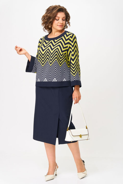 Костюм Aira Style 24126 лимонно-синий