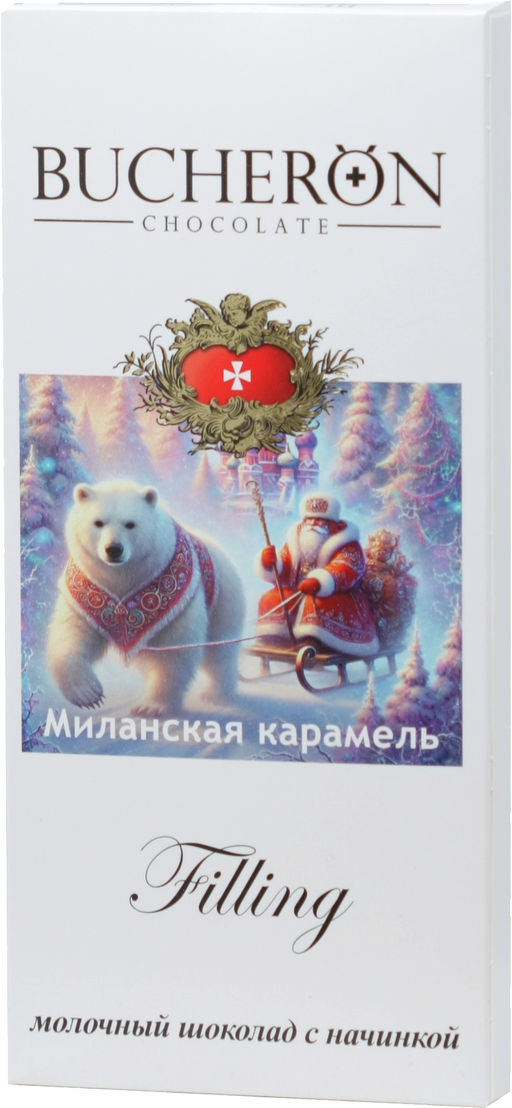 BUCHERON. Новый год. Filling. Молочный (миланская карамель) 85 гр. карт.упаковка