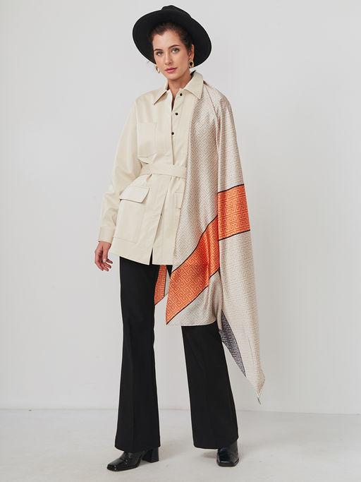 Большой, мягкий, тонкий и очень нежный двусторонний палантин - Tantino фото 2