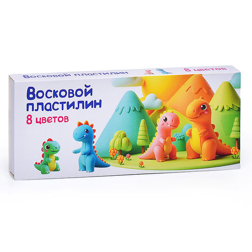 Пластилин для детской лепки Восковой пластилин 8 цветов - Lori фото 3