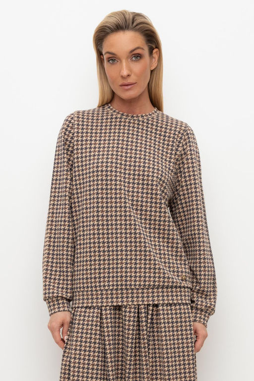 ЕВТ 3258/кунжут,гусиная лапка джемпер жен