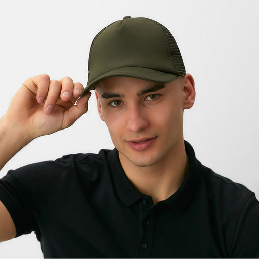 Бейсболка с сеткой MINAKU, тёмно-зелёная, размер 56-58