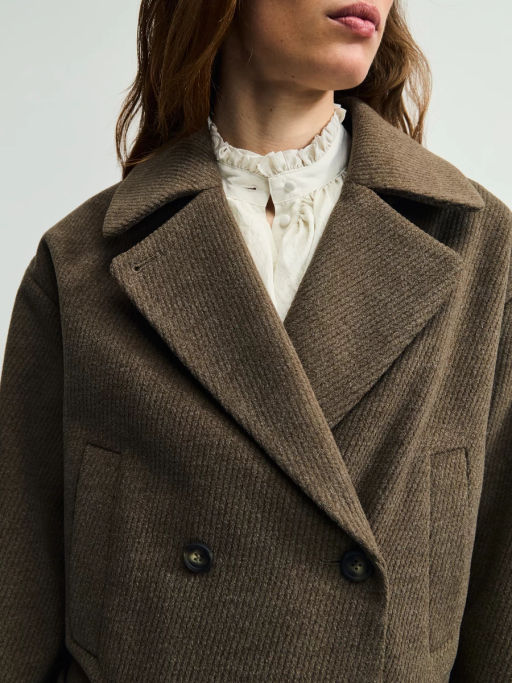 Полупальто с ремнем / Zarina  фото 11