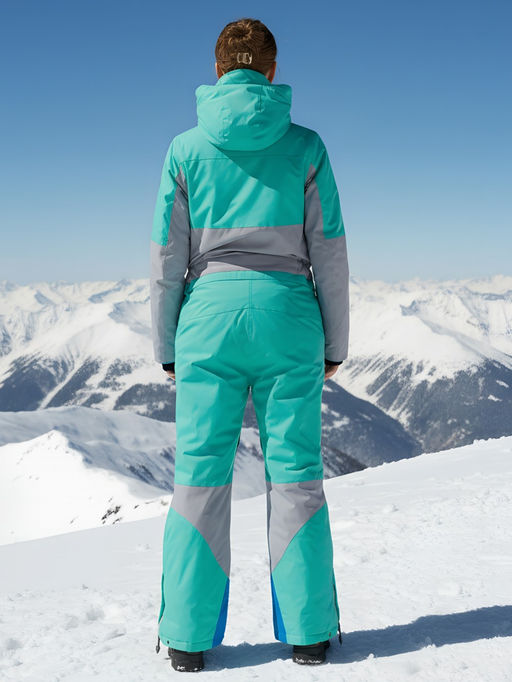 Горнолыжный комбинезон женский зимний бирюзового цвета 2320Br