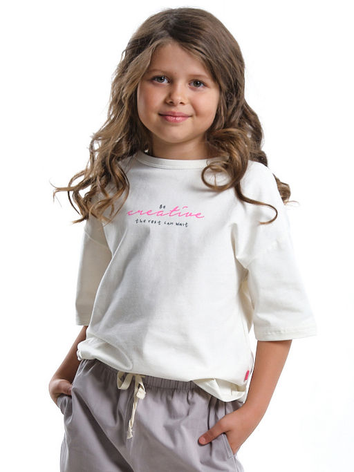 Футболка оверсайз универсальная модель UD 7889 розовый - Mini maxi фото 5