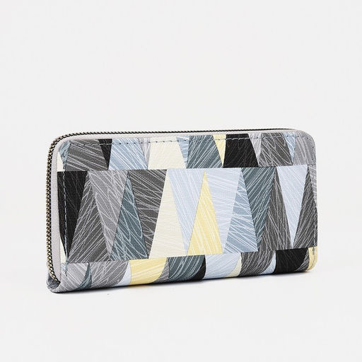 Кошелёк женский «Геометрия», на молнии, серый