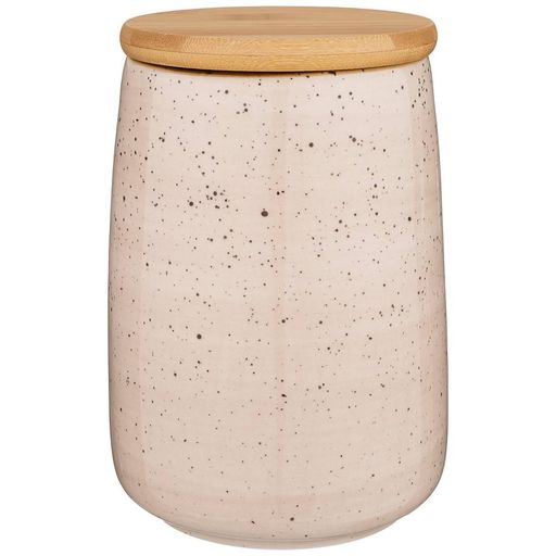 БАНКА С ДЕРЕВЯННОЙ КРЫШКОЙ BRONCO NATURE 17*12 СМ 1240 МЛ КРЕМОВАЯ