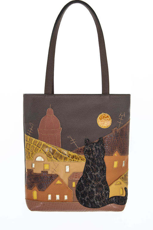 Сумка с аппликацией ДС-517-303 мокко - Protege фото 2