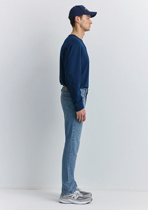 Hunter 90lar Puslu Vintage Ac?k Mavi Jean Pantolon  фото 5