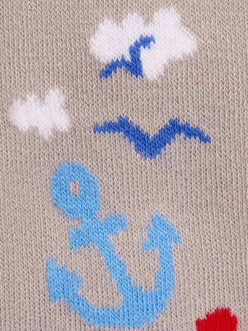 (Omsa) Collant 13P64-2 с рисунком (кораблик/якорь)