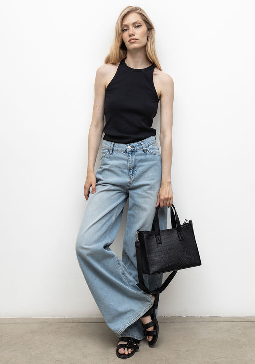 Сумка Модель №1632 | кожзам | крокодил | черный | Р920-1 | 33395 - L-craft фото 7