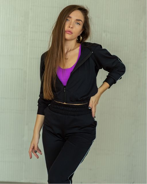 Брюки спортивные с кантом Street черные - Rowan фото 2