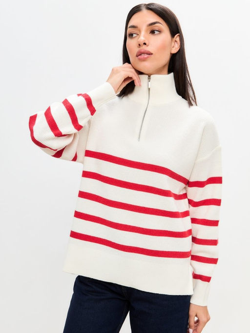 Джемпер F322-15115 white-red - Fine joyce фото 2