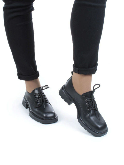 03-PDT112-1 BLACK Полуботинки женские - No name фото 3