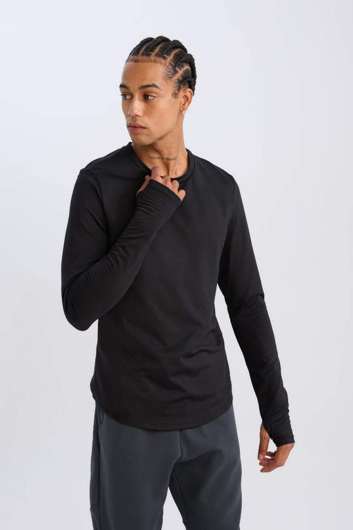 DeFactoFit Спортивная футболка узкого кроя с круглым вырезом  фото 12